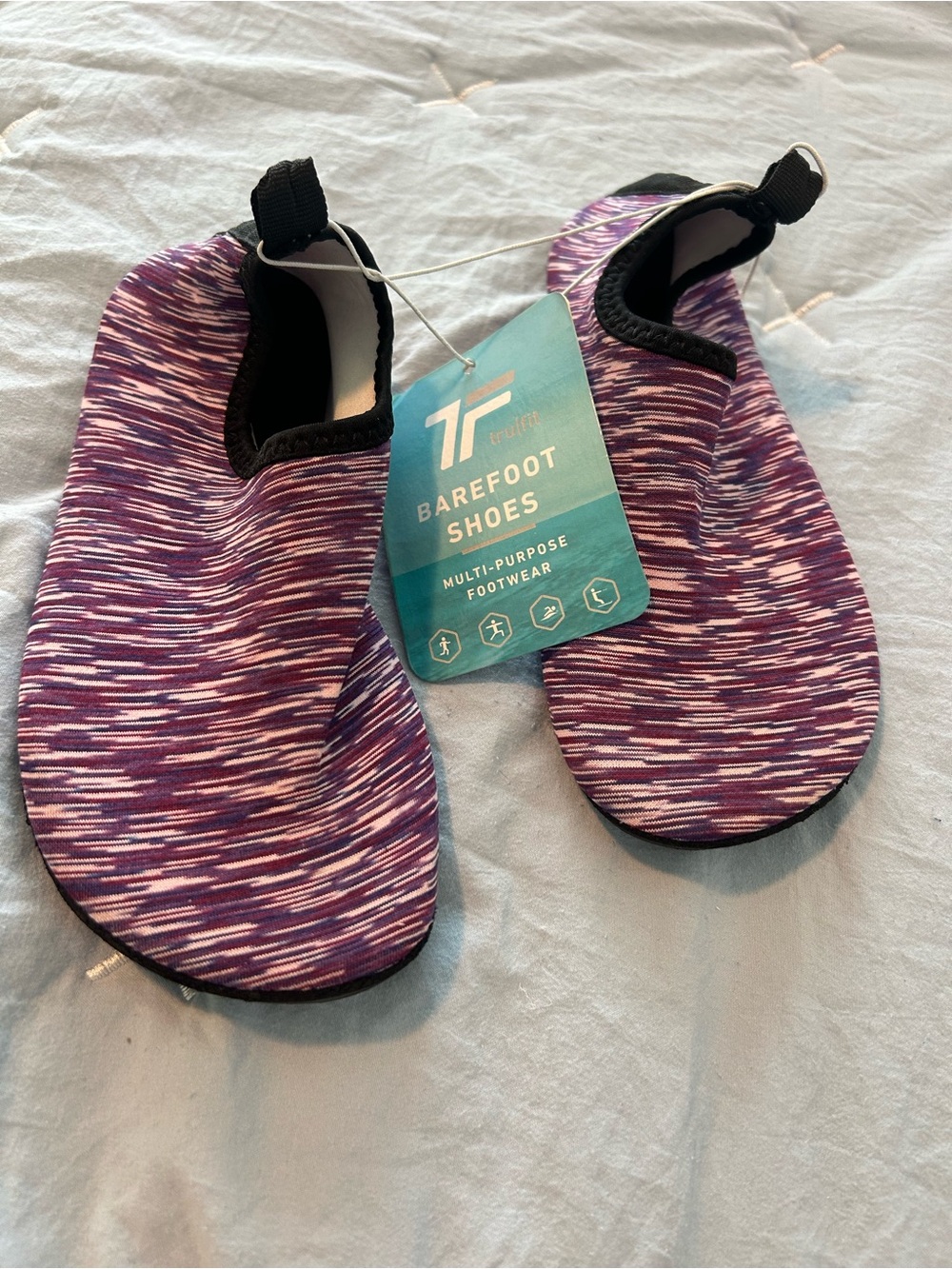 TRU|FIT • Kids Water Barefoot Shoes in Purple and Black • 1